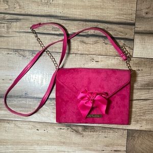 Juicy couture pink velvet envelope purse
